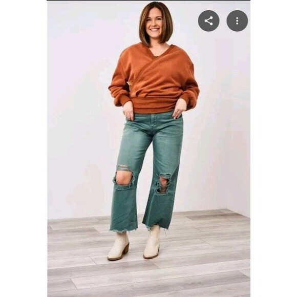 Latched Mama 635 Nesting Sweater Sz L Nursing BreastfeedinG Wrap Tie Front - Picture 10 of 10